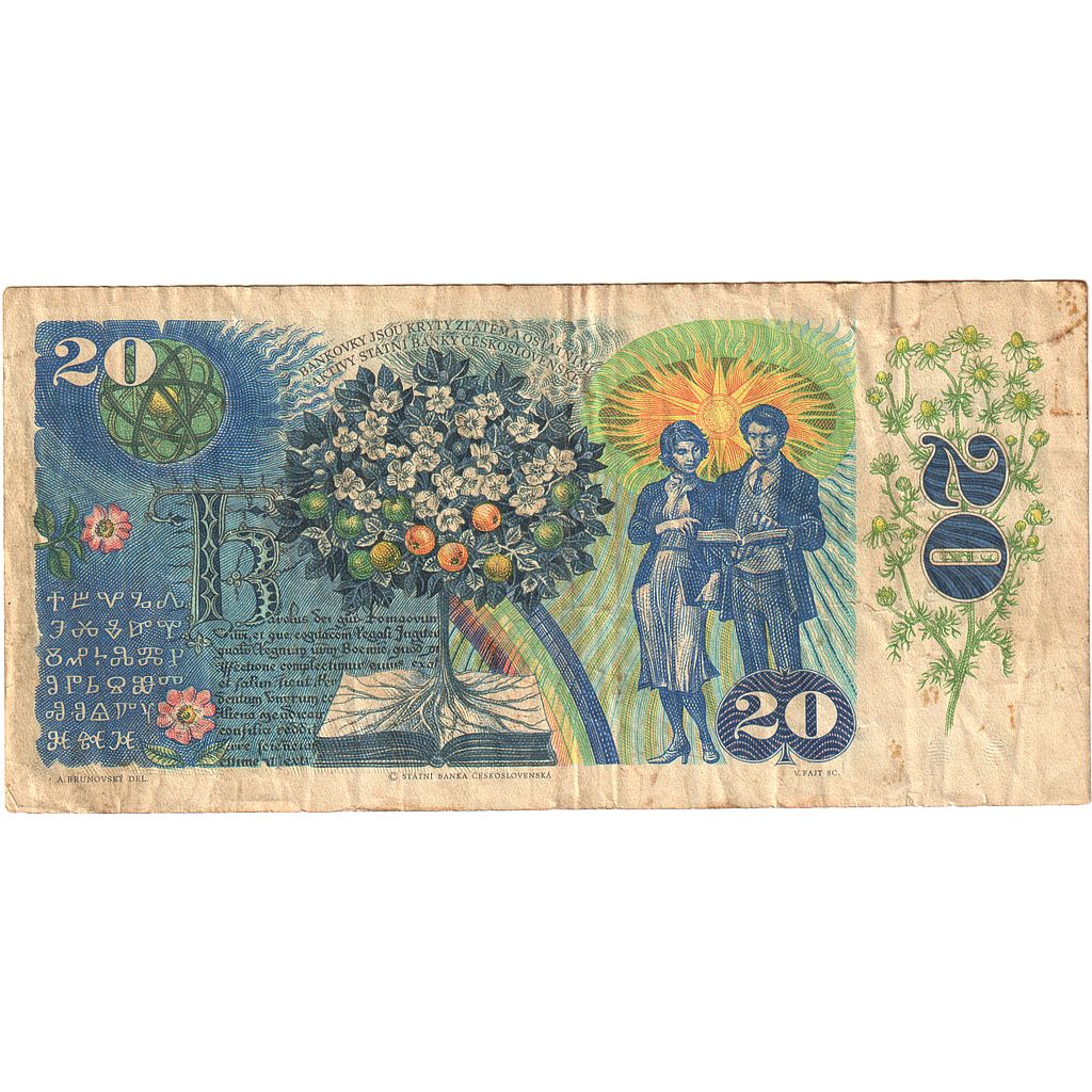 Çekoslovakya, 
  
  20 Korun, 
  
  1988