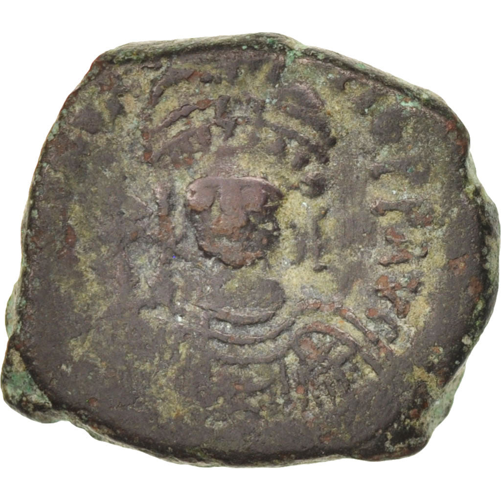 Maurice Tiberius, 
  
  Yarım Follis, 
  
  582-602