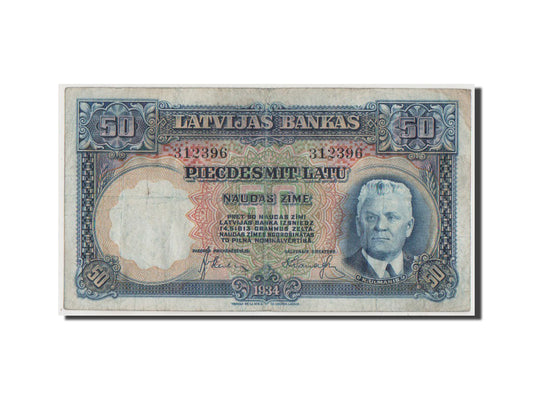 Banknot, 
  
  Letonya, 
  
  50 Latu