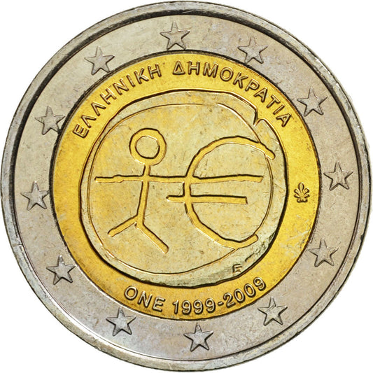 Yunanistan, 
  
  2 Avro, 
  
  10 yıl Euro