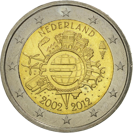 Hollanda, 
  
  2 Avro, 
  
  10 yıl euro