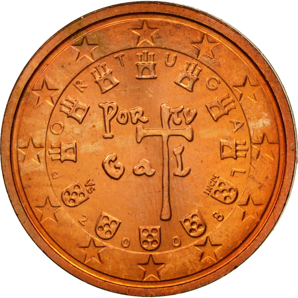 Portekiz, 
  
  2 Euro Cent, 
  
  2008