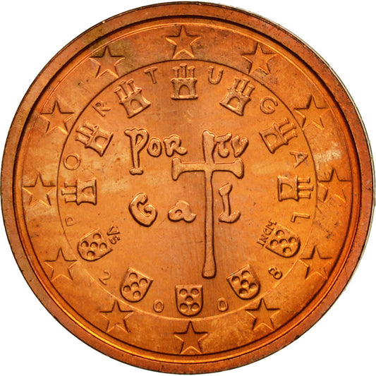 Portekiz, 
  
  2 Euro Cent, 
  
  2008