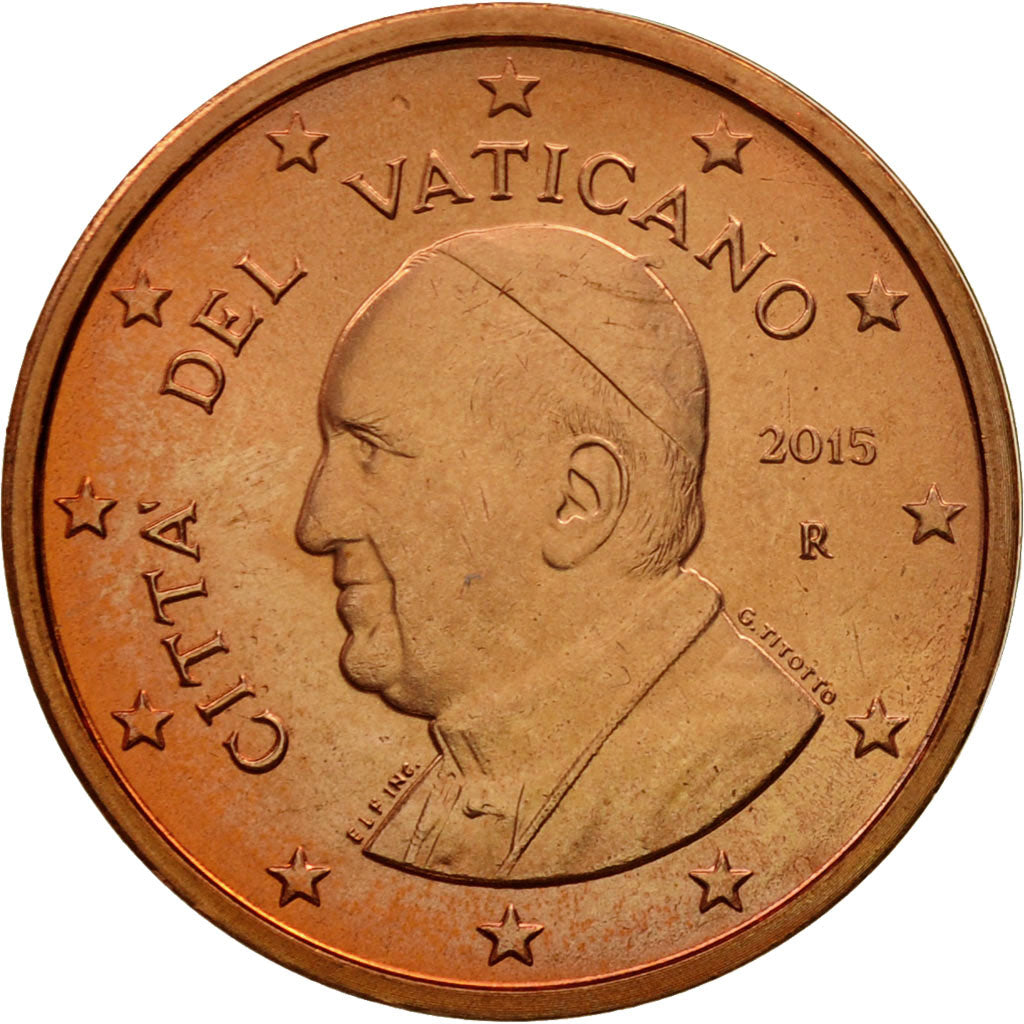 VATİKAN ŞEHRİ, 
  
  2 Euro Cent, 
  
  2015