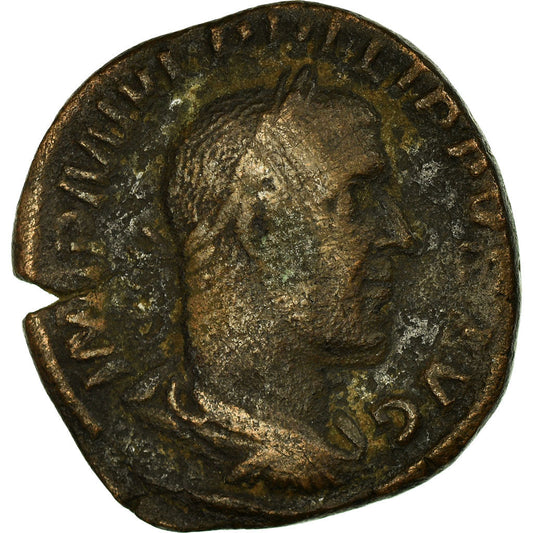 madeni para, 
  
  Philip I, 
  
  Sestertius