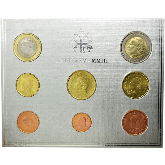 VATİKAN ŞEHRİ, 
  
  1 Cent ila 2 Euro, 
  
  2003