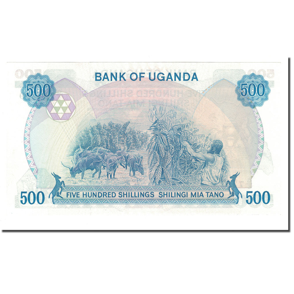 Banknot, 
  
  Uganda, 
  
  500 Şilin