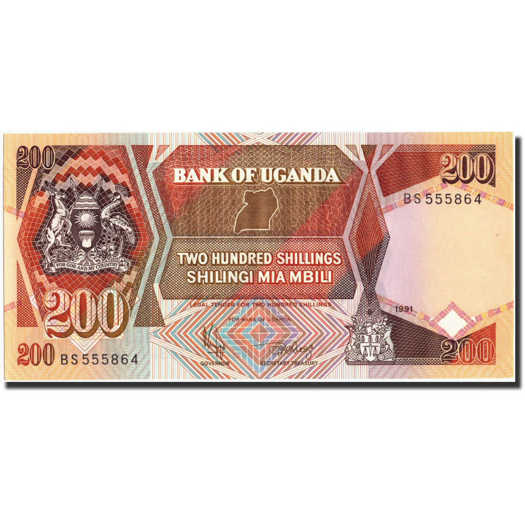 Banknot, 
  
  Uganda, 
  
  200 Şilin