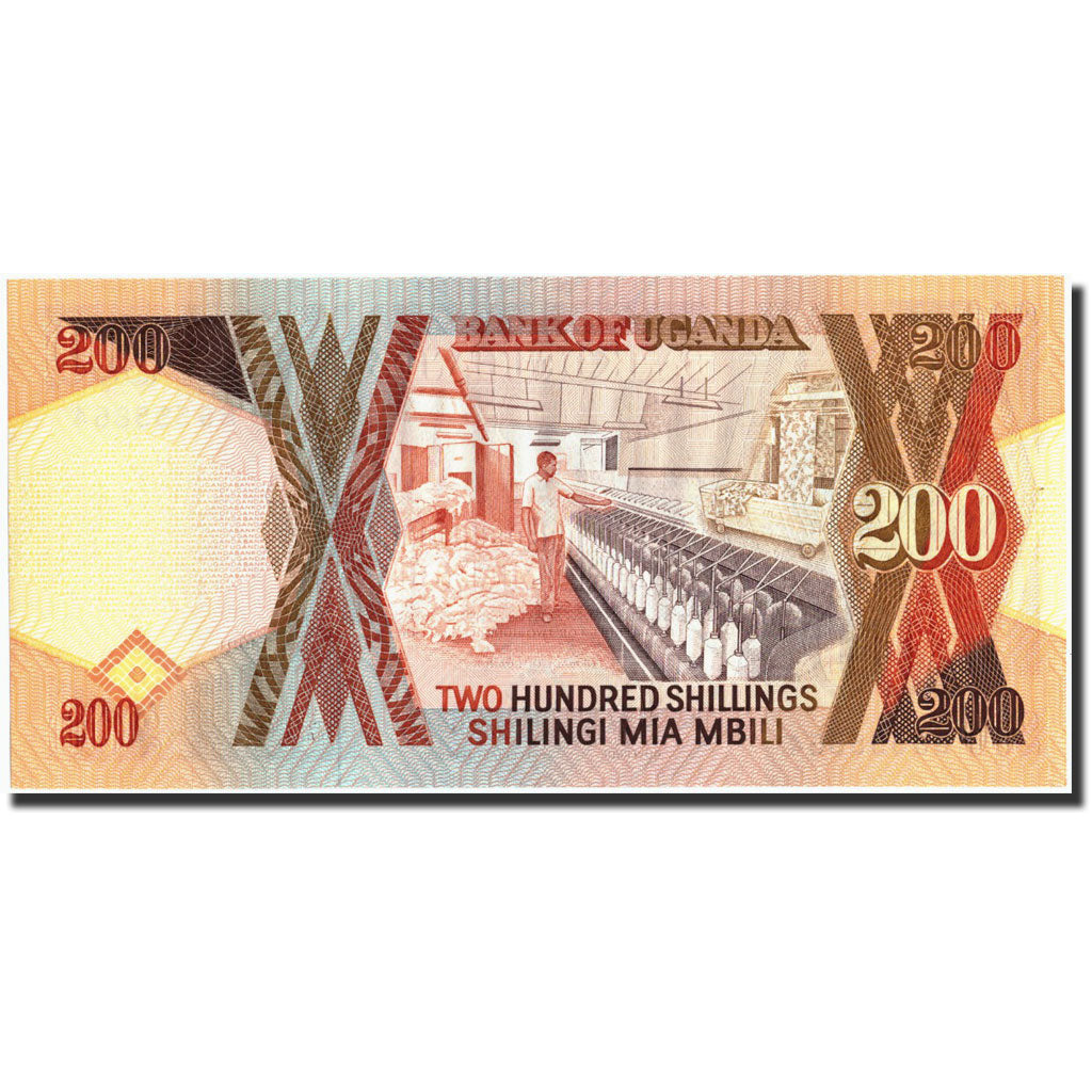 Banknot, 
  
  Uganda, 
  
  200 Şilin