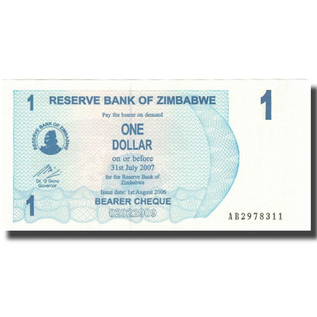 Banknot, 
  
  Zimbabve, 
  
  1 Dolar