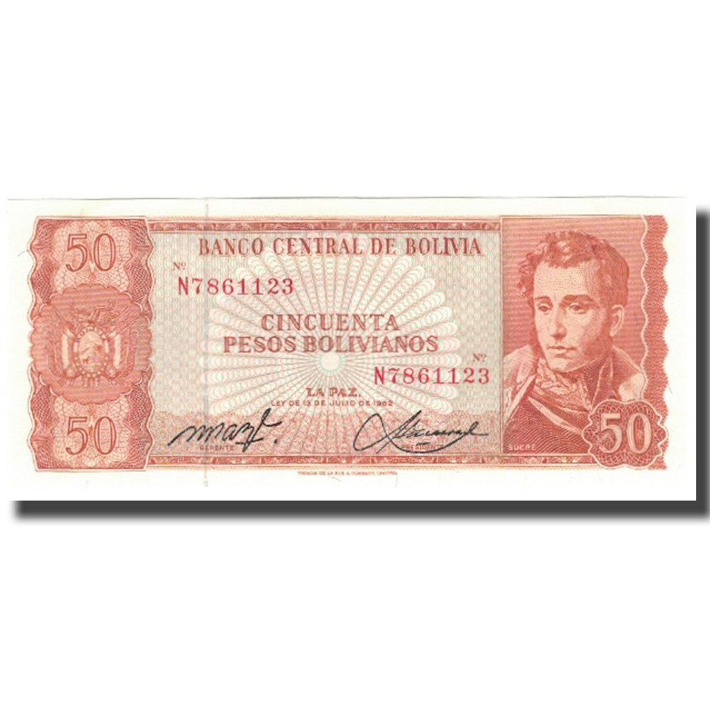 Banknot, 
  
  Bolivya, 
  
  50 Peso Bolivyano