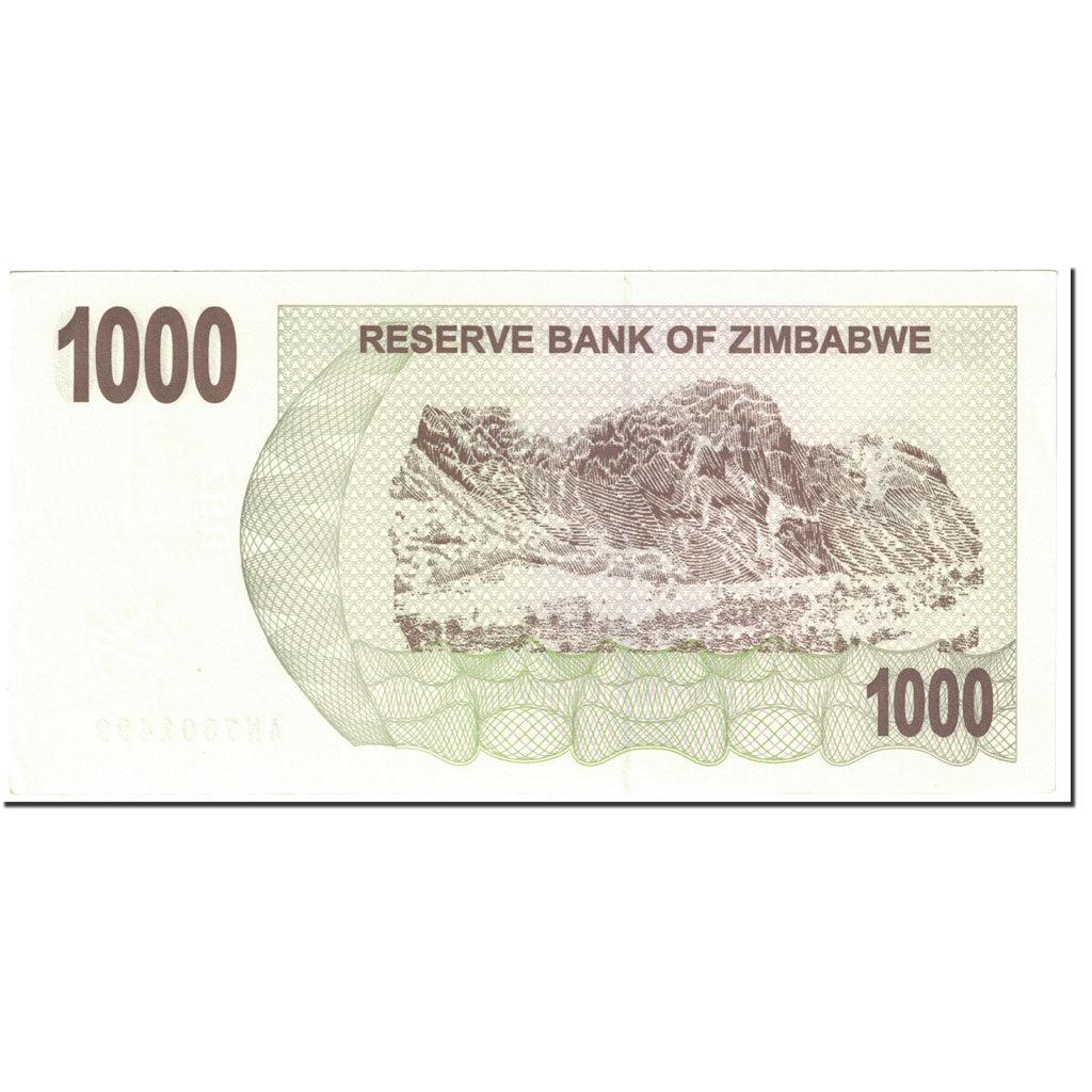 Banknot, 
  
  Zimbabve, 
  
  1000 Dolar