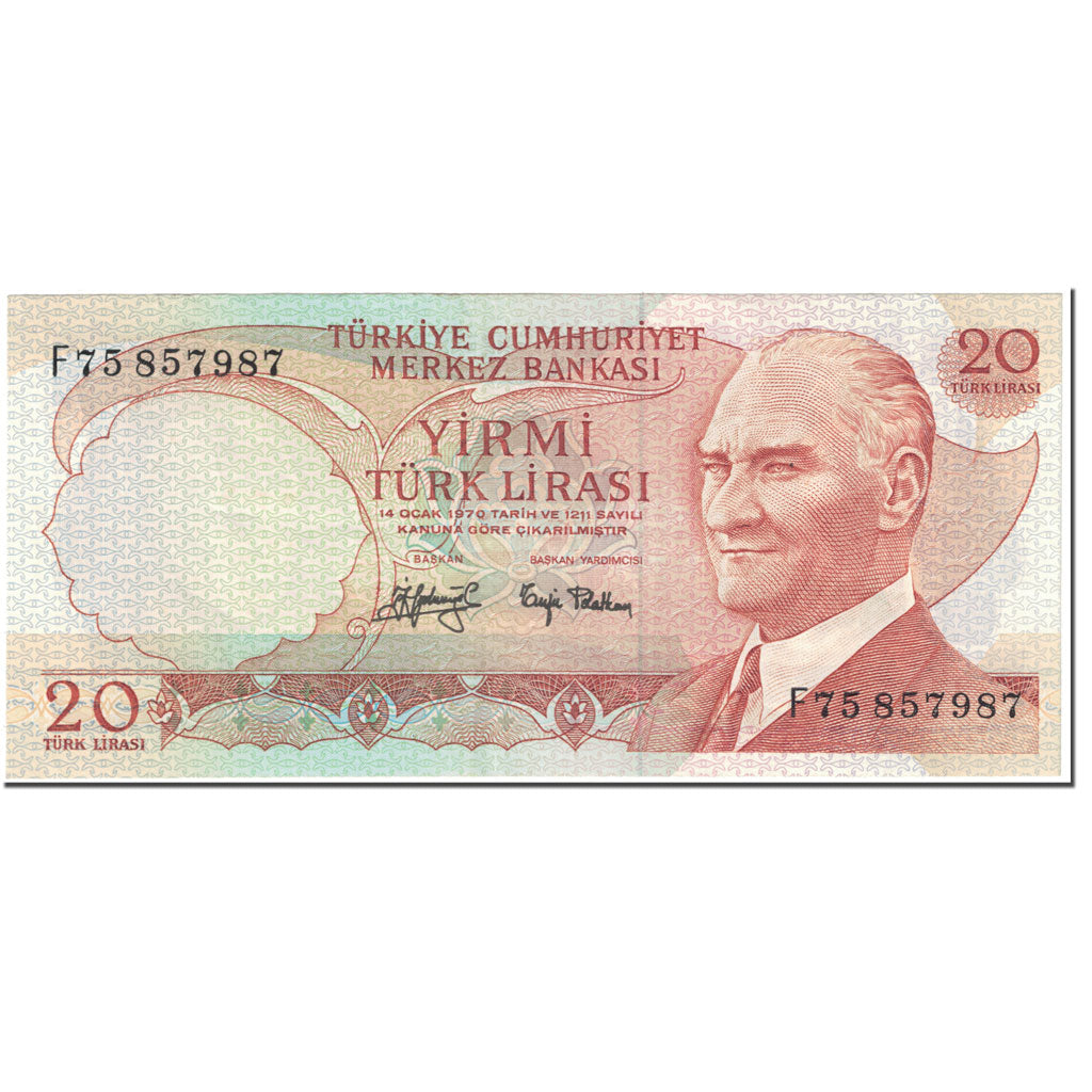 Banknot, 
  
  Hindi, 
  
  20 lira