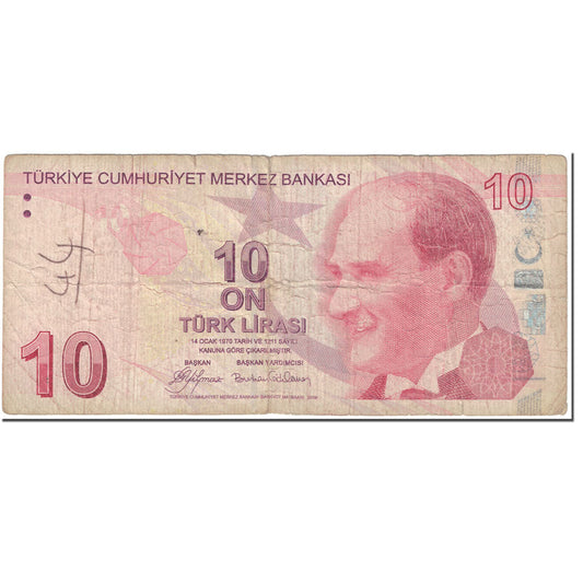 Banknot, 
  
  Hindi, 
  
  10 lira