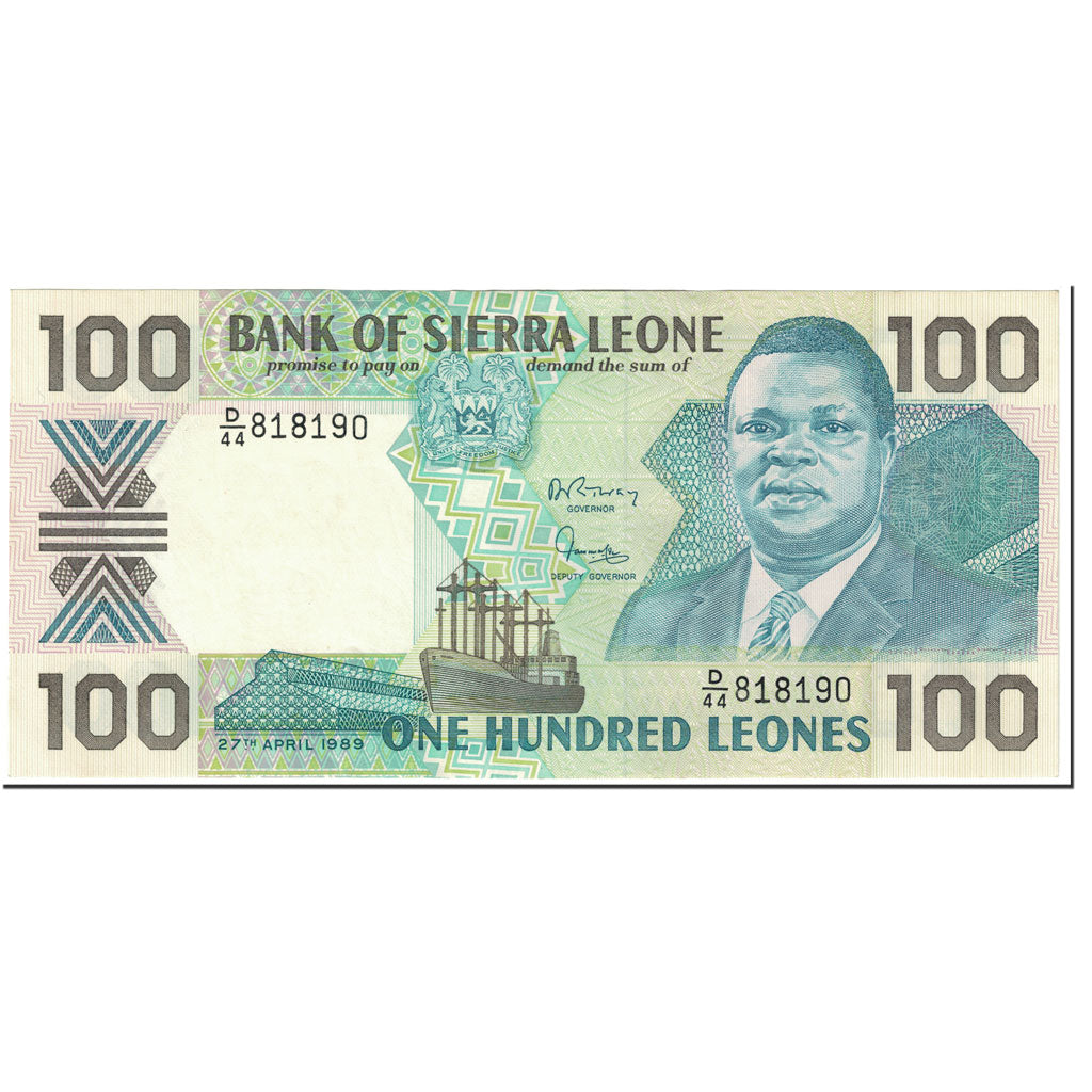 Banknot, 
  
  Sierra Leone, 
  
  100 Leon