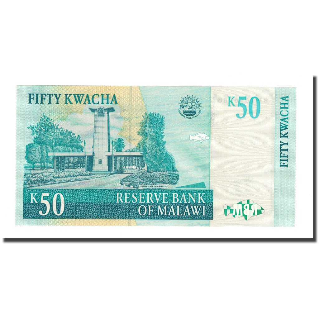 Banknot, 
  
  Malawi, 
  
  50 Kvaça