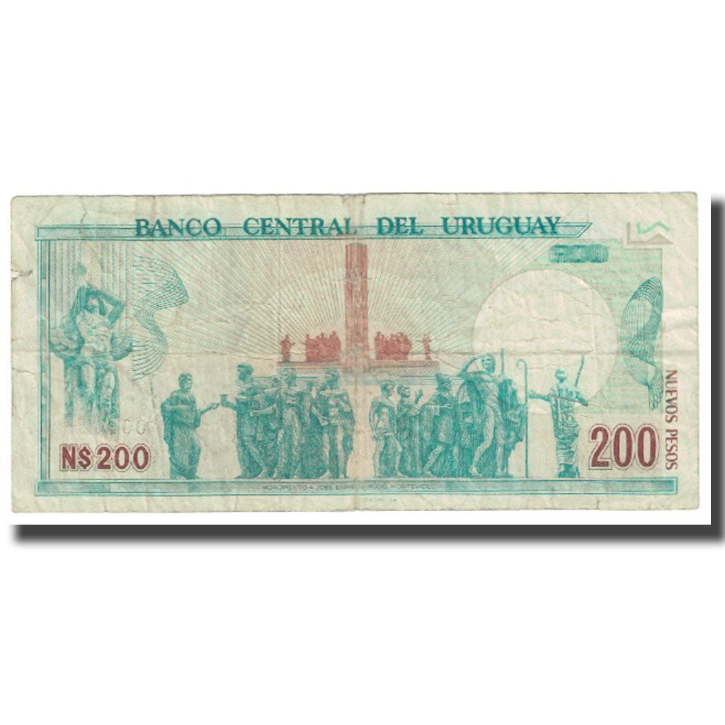 Banknot, 
  
  Uruguay, 
  
  200 Nuevos Peso