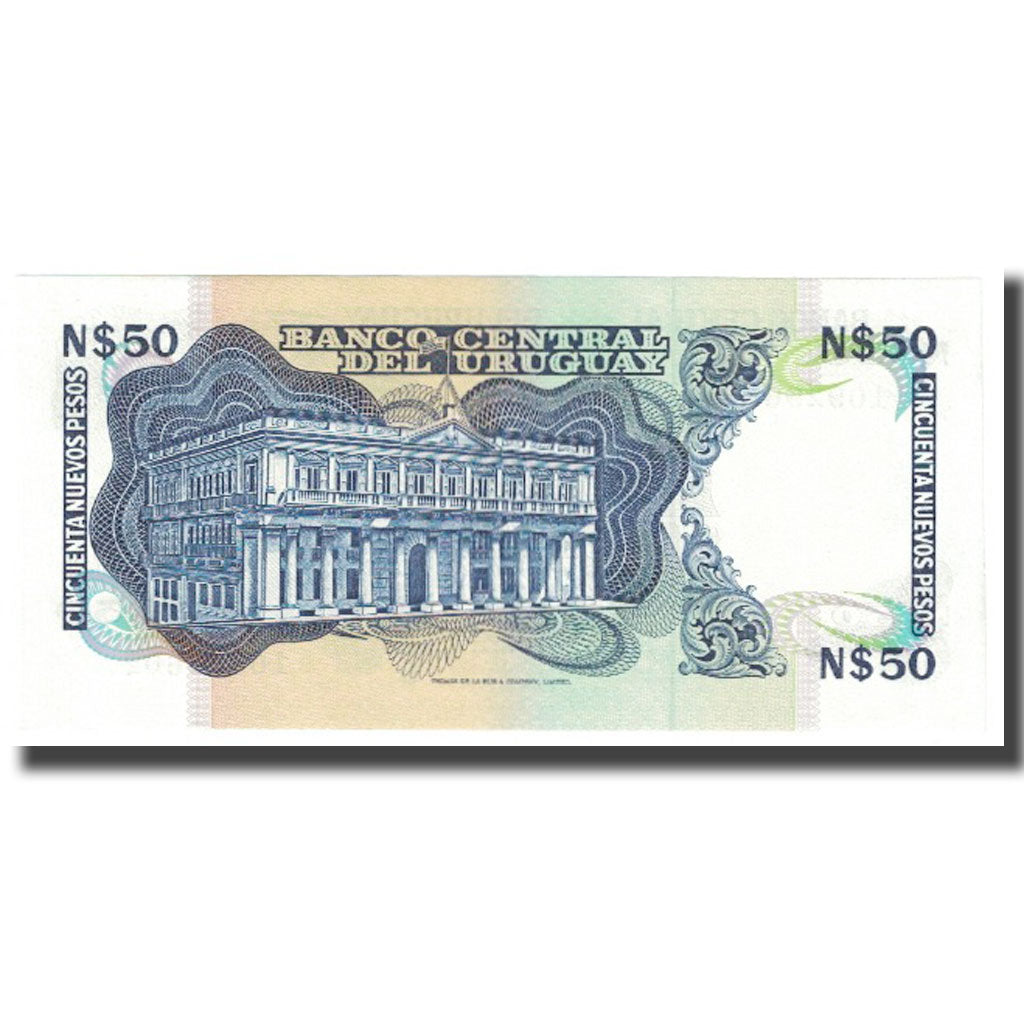 Banknot, 
  
  Uruguay, 
  
  50 Nuevos Peso