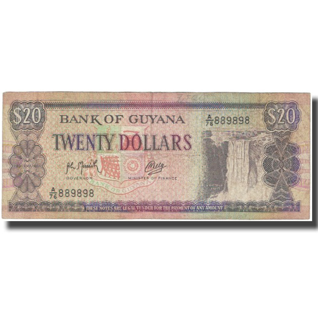 Banknot, 
  
  Guyana, 
  
  20 Dolar