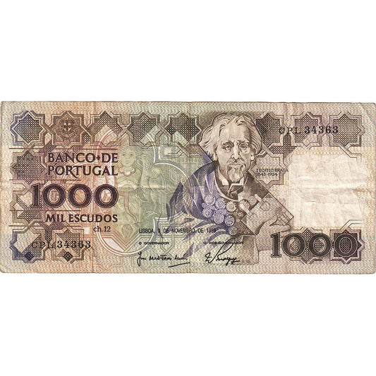 Banknot, 
  
  Portekiz, 
  
  1000 Escudo