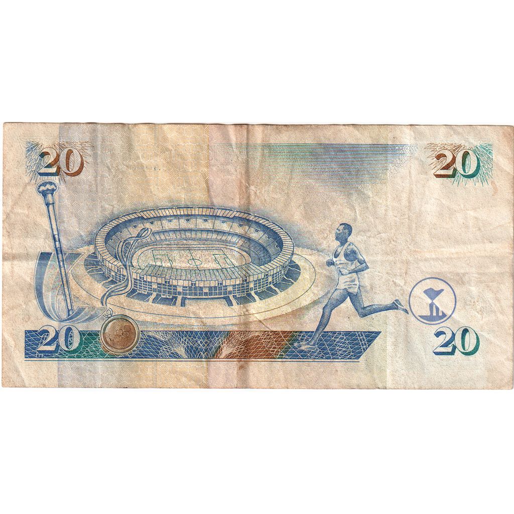 Kenya, 
  
  20 Şilin, 
  
  1996