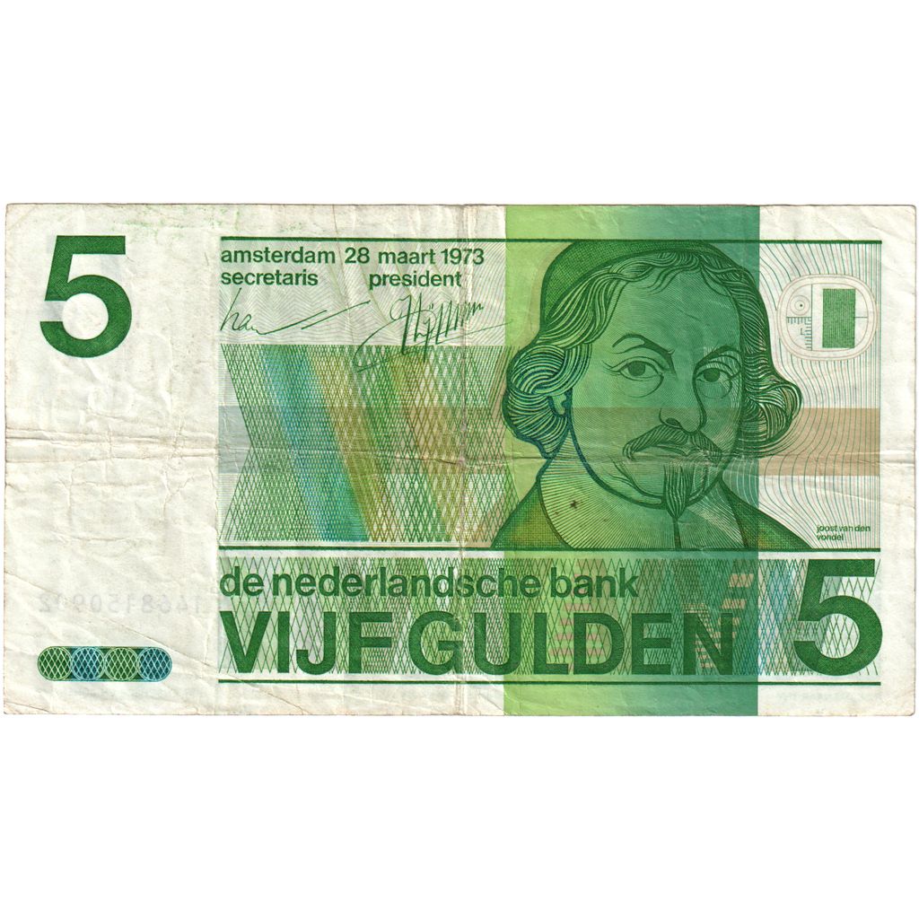 Hollanda, 
  
  5 Gülden, 
  
  1973