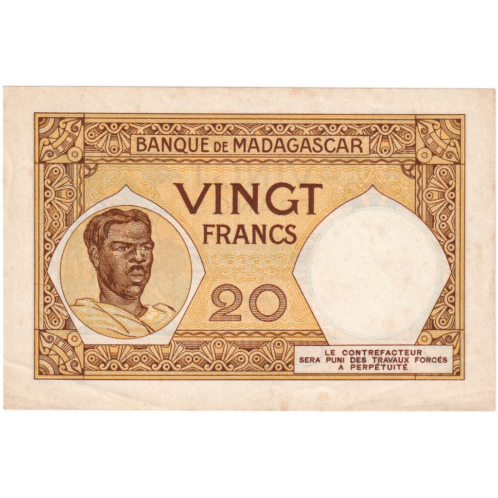 Madagaskar, 
  
  20 Frank, 
  
  1937