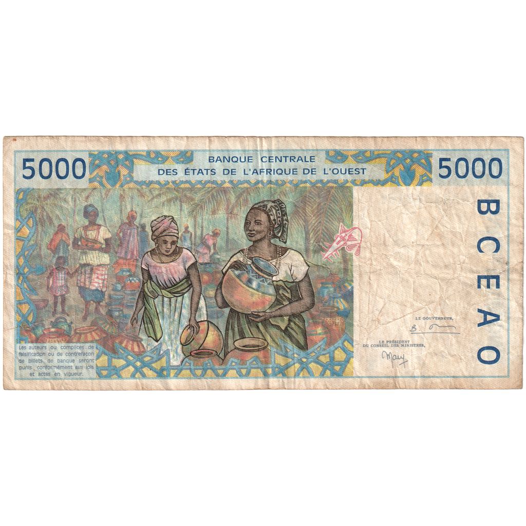 Batı Afrika Devletleri, 
  
  5000 Frank, 
  
  Tarihsiz (1998)