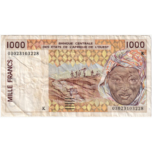 Batı Afrika Devletleri, 
  
  1000 Frank, 
  
  2003