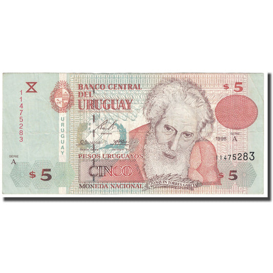 Banknot, 
  
  Uruguay, 
  
  5 Peso Uruguayo