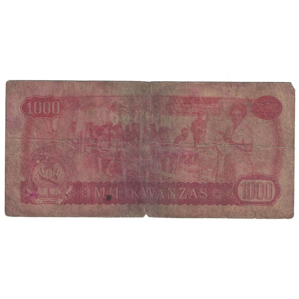 Banknot, 
  
  Angola, 
  
  1000 Kwanza