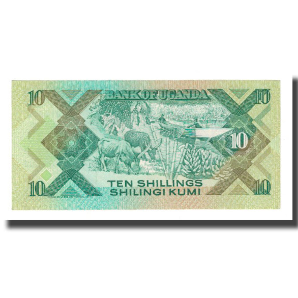 Banknot, 
  
  Uganda, 
  
  10 Şilin