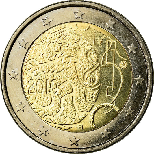 Finlandiya, 
  
  2 Avro, 
  
  emisyon de la monnaie