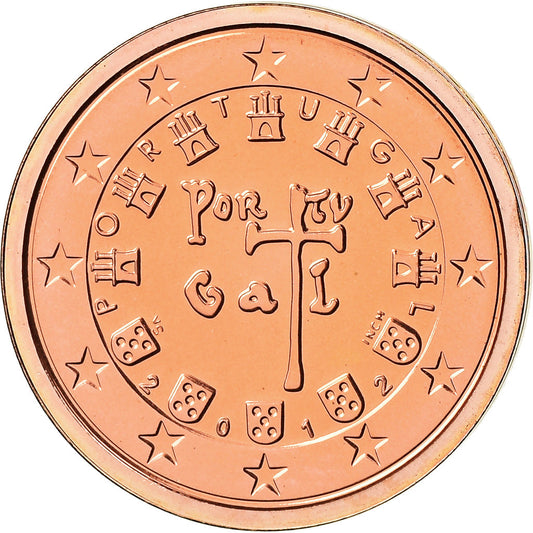 Portekiz, 
  
  2 Euro Cent, 
  
  2012