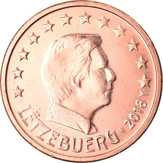 Lüksemburg, 
  
  2 Euro Cent, 
  
  2018