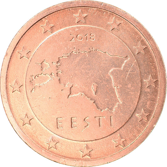 Estonya, 
  
  2 Euro Cent, 
  
  2018