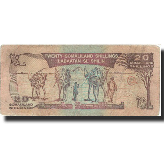 Banknot, 
  
  Somaliland, 
  
  20 Şilin = 20 Şilin