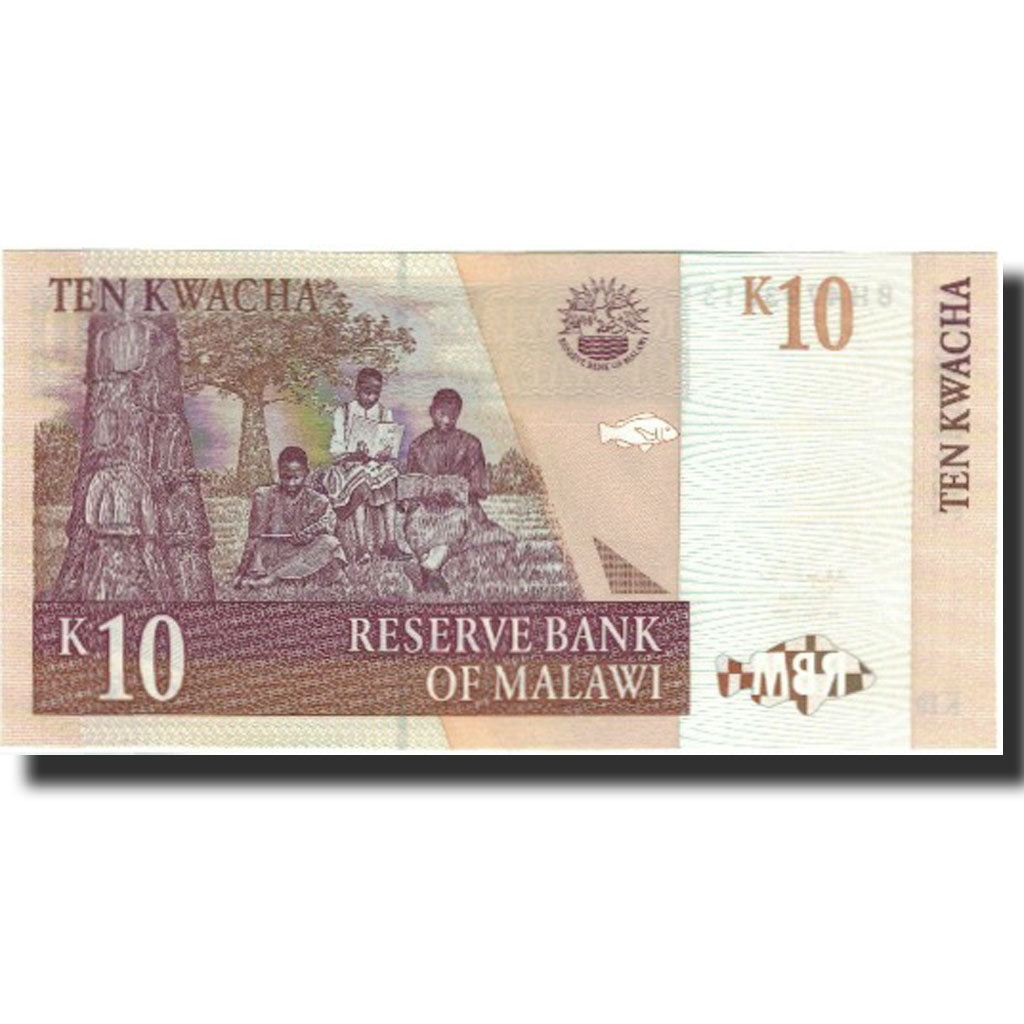 Banknot, 
  
  Malawi, 
  
  10 Kvaça