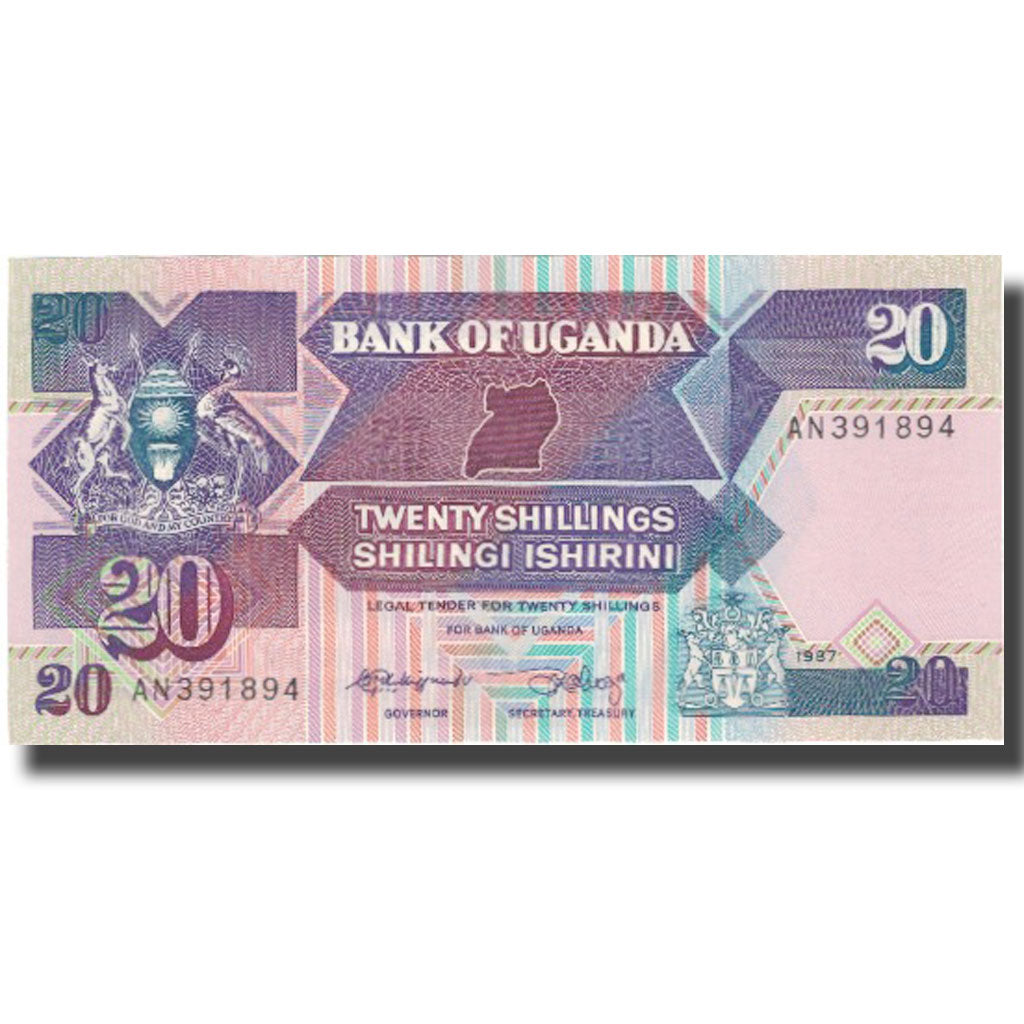 Banknot, 
  
  Uganda, 
  
  20 Şilin