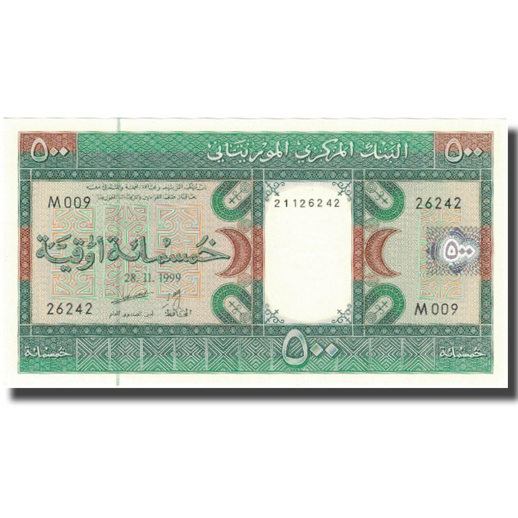 Moritanya, 
  
  500 Ouguiya, 
  
  1999-11-28