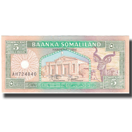 Banknot, 
  
  Somaliland, 
  
  5 Şilin = 5 Şilin