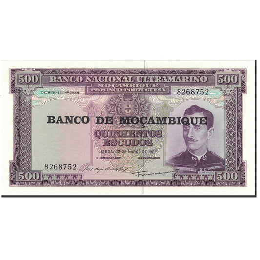 Banknot, 
  
  Mozambik, 
  
  500 Escudo