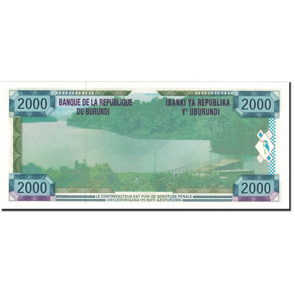 Banknot, 
  
  Burundi, 
  
  2000 Frank