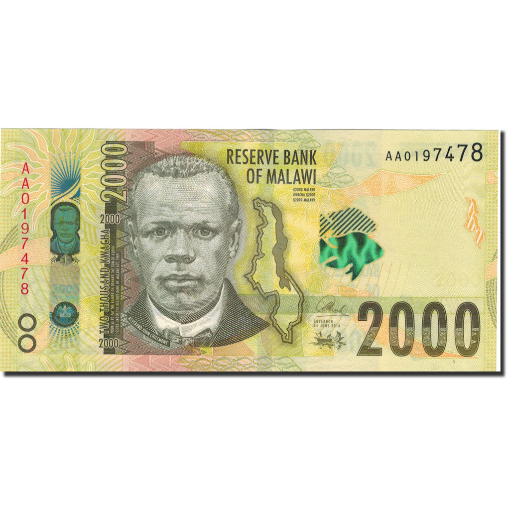 Banknot, 
  
  Malawi, 
  
  2000 Kvaça