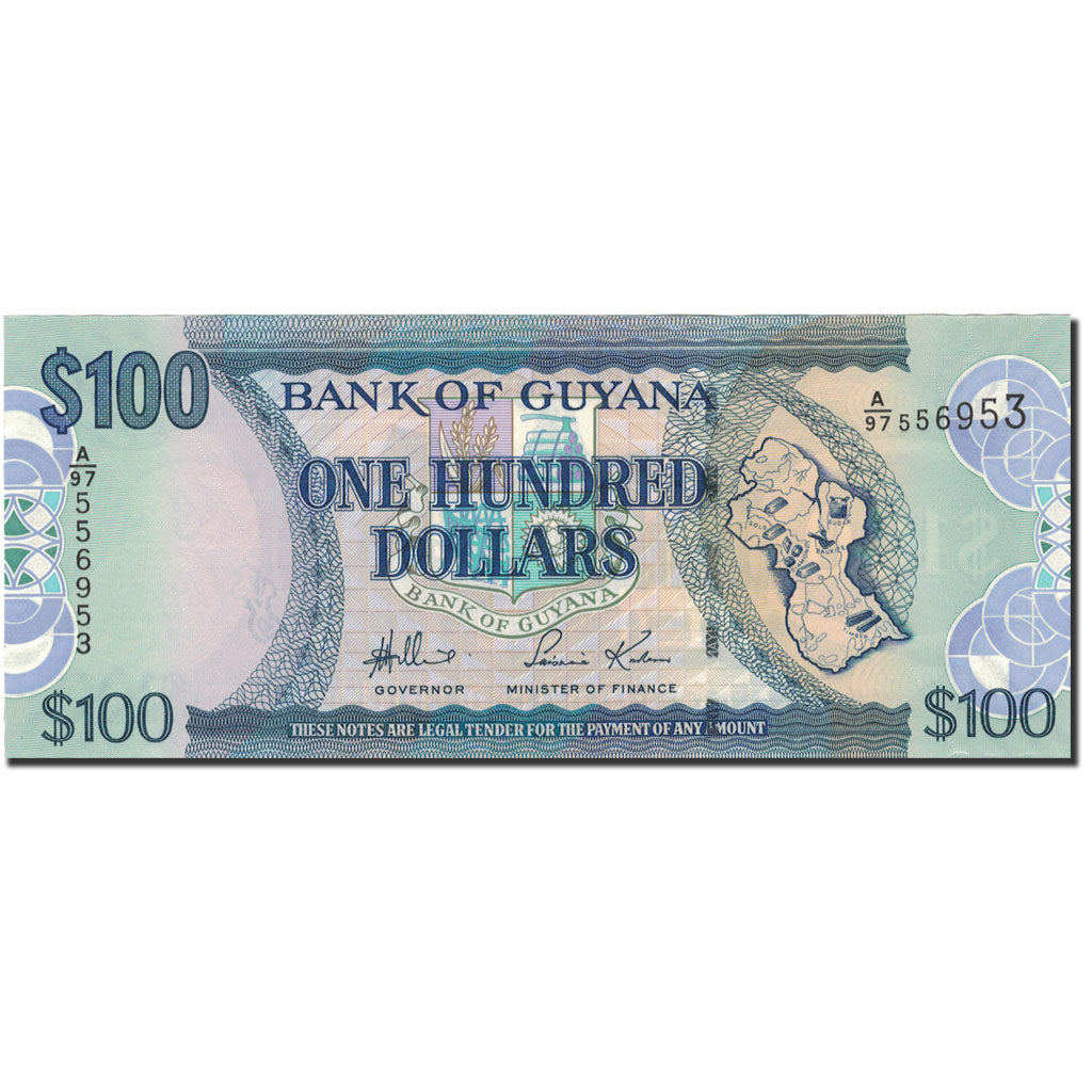 Banknot, 
  
  Guyana, 
  
  100 Dolar