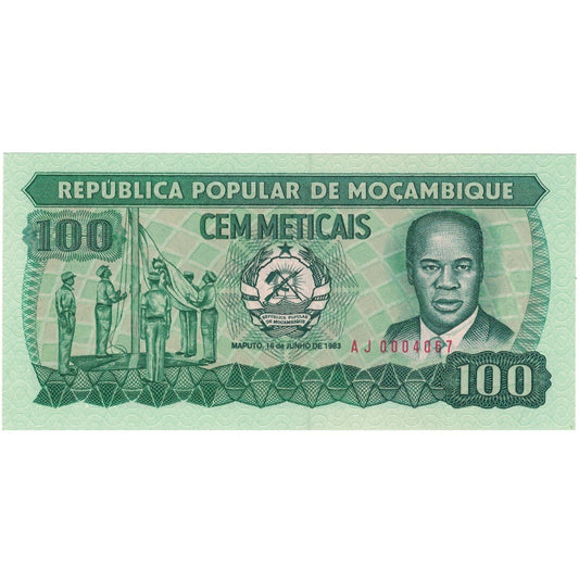 Banknot, 
  
  Mozambik, 
  
  100 Metika