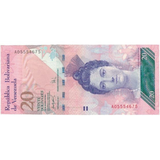 Banknot, 
  
  Venezuela, 
  
  20 Bolivare