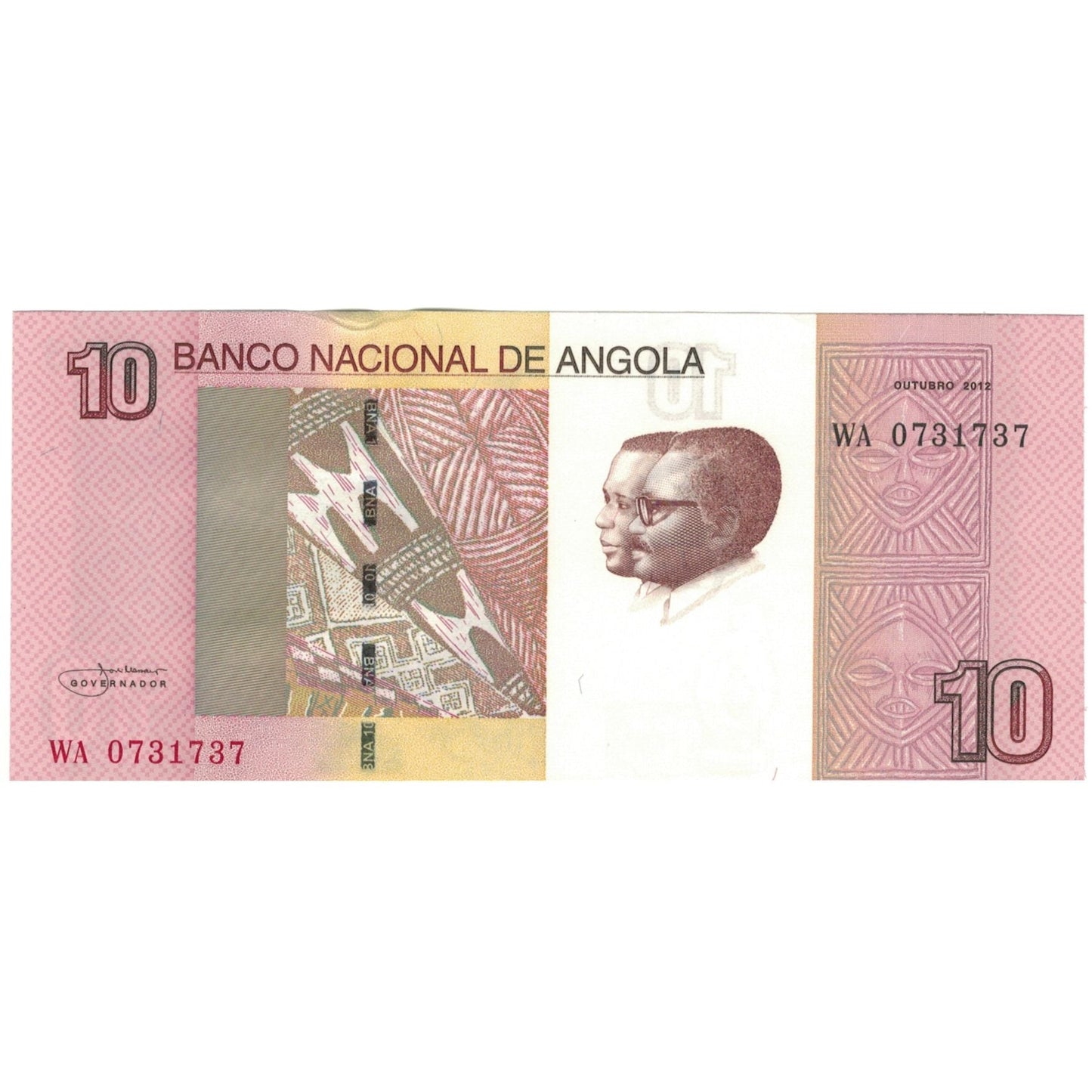 Banknot, 
  
  Angola, 
  
  10 Kwanza