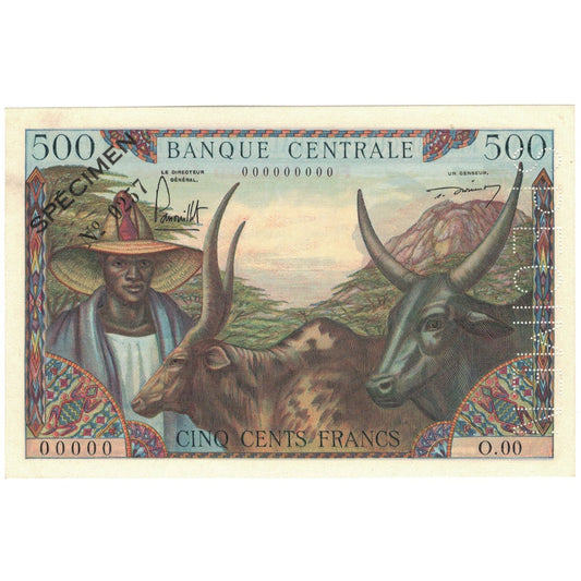 Banknot, 
  
  Kamerun, 
  
  500 Frank