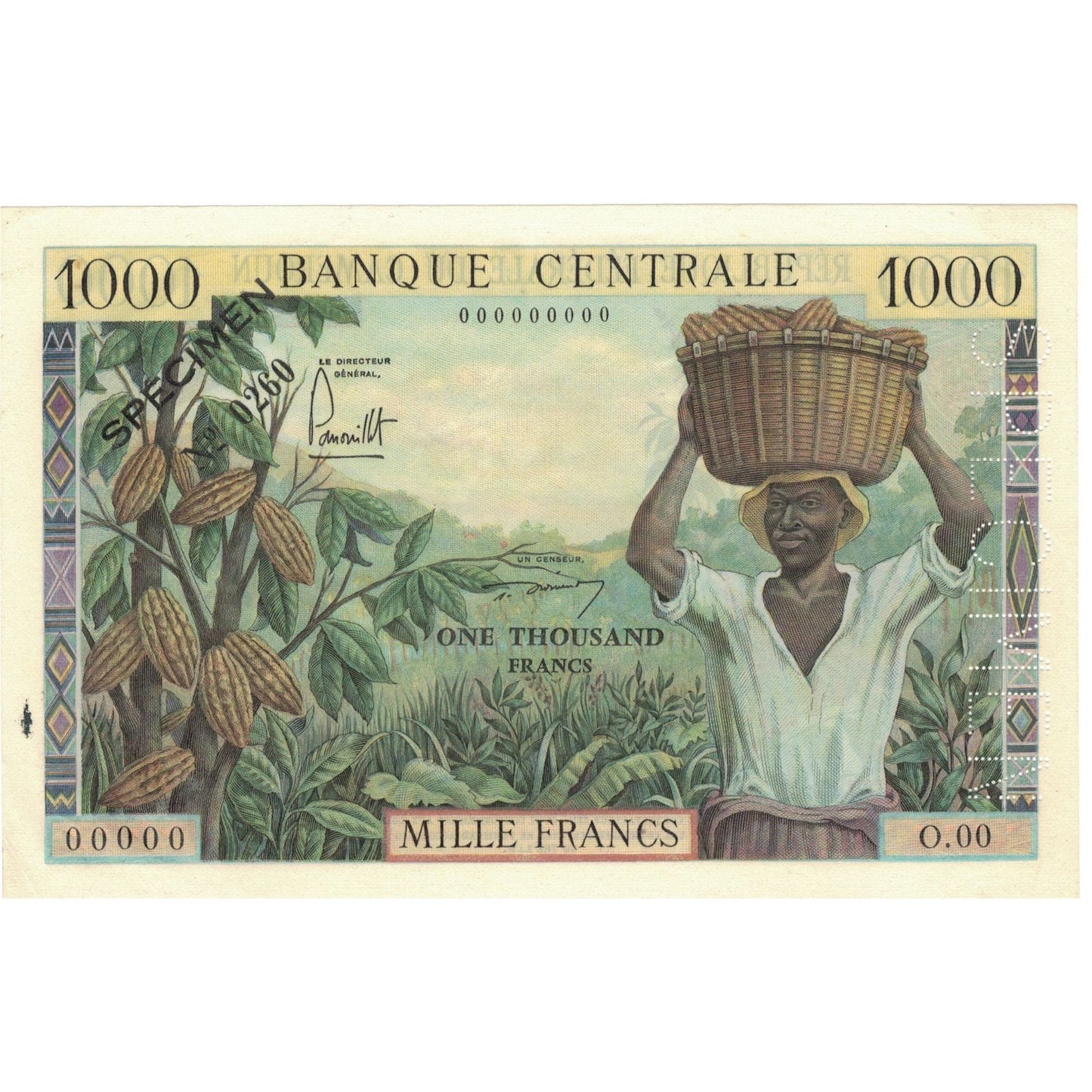 Banknot, 
  
  Kamerun, 
  
  1000 Frank